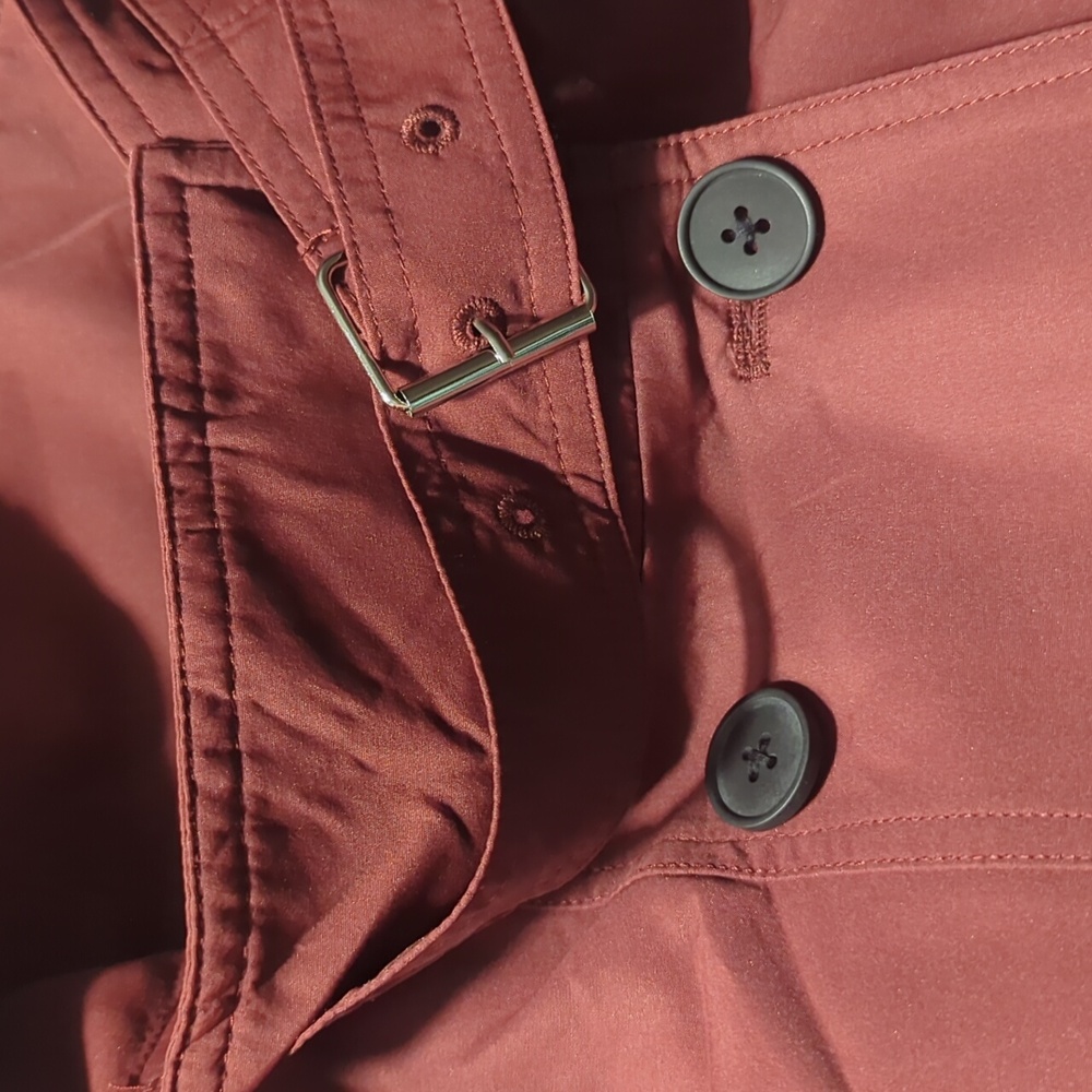 NWT Commense Burgundy Trench Coat - Picture 8 of 12